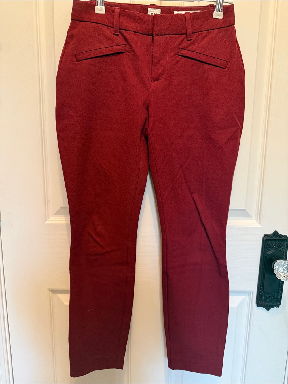 Gap Petite 0P Slim Ankle Pants in Deep Wine Red
